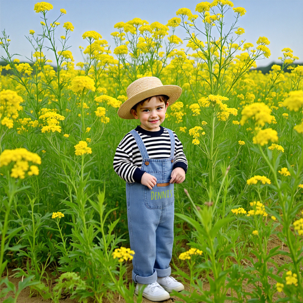 Personalized Kids Oversized Denim Loose Overalls| Pants09