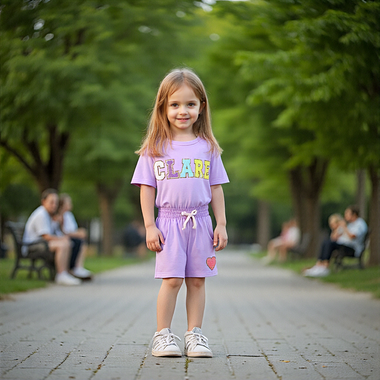 Personalized Kid Summer Hand Patch Toddler Set |Cloth218