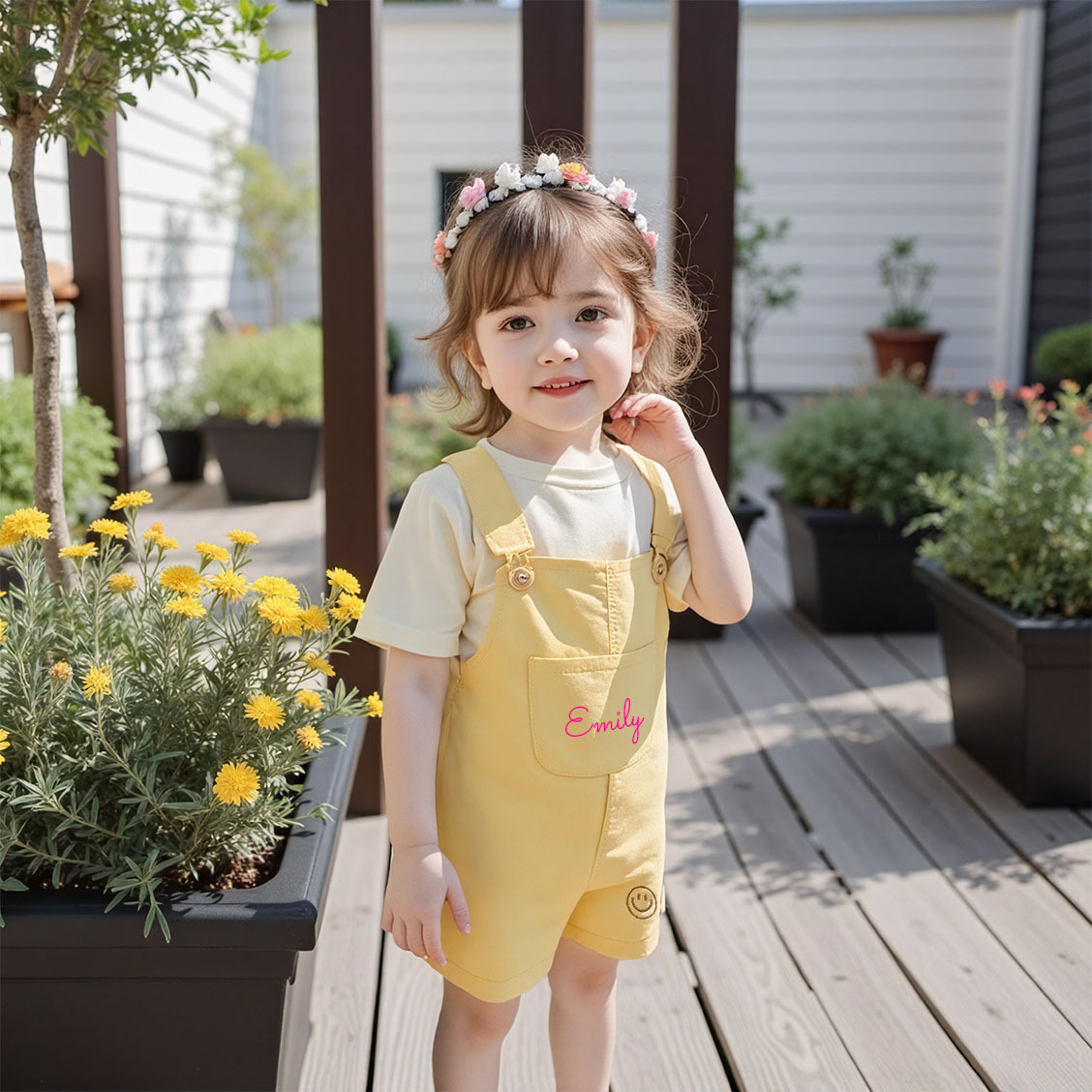 Personalized Kids Multicolor Cozy Overalls| Pants17