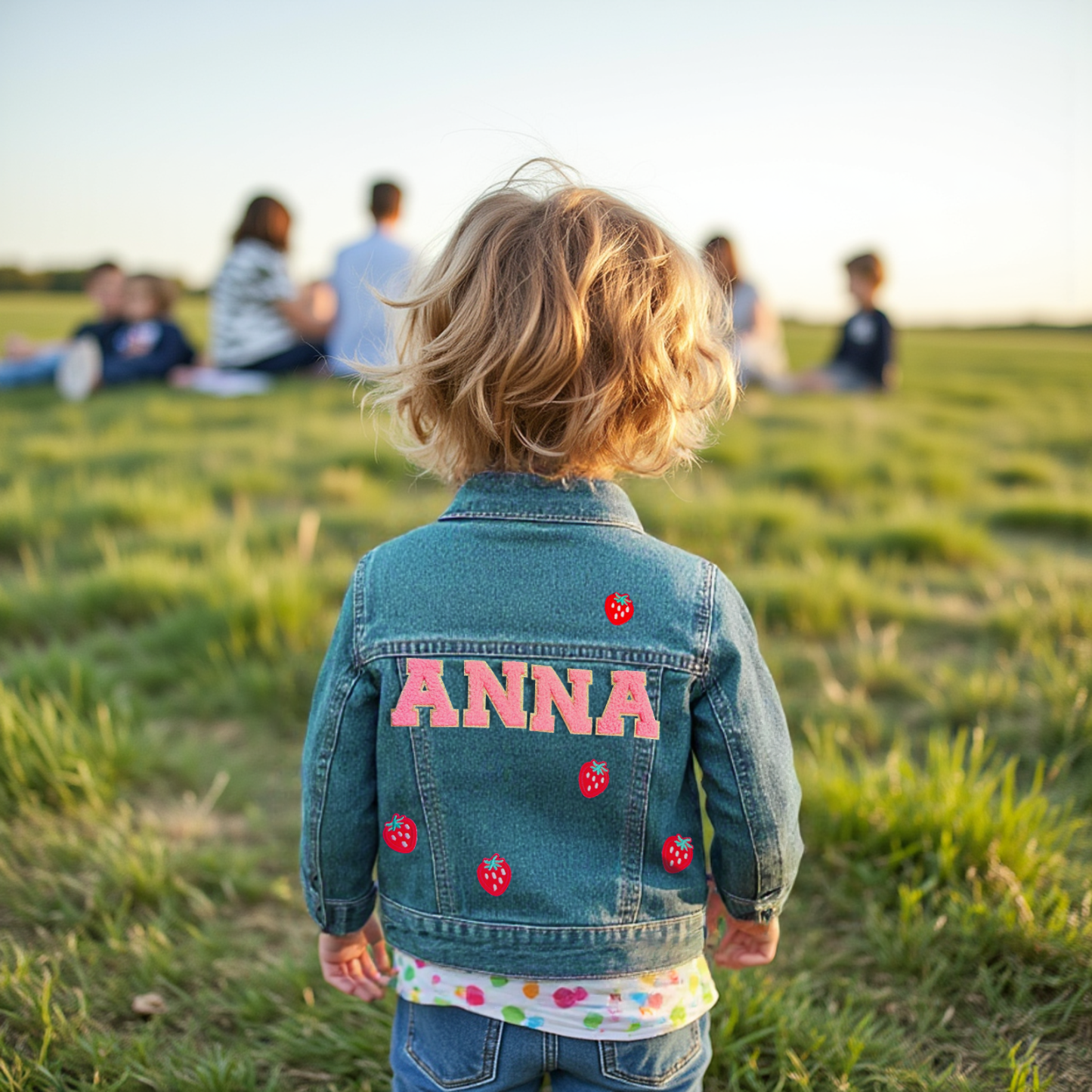 Personalized Kids Hand Patch Denim Jacket| Cloth234