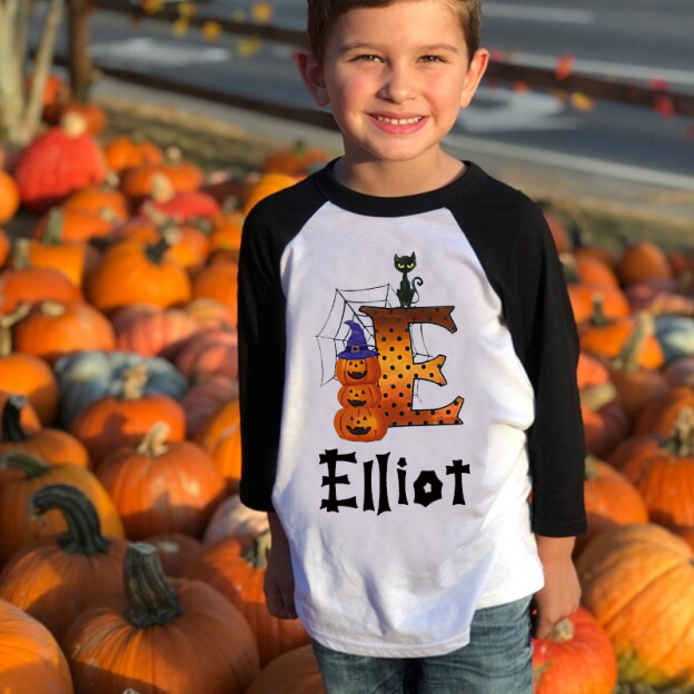 Personalized Kids Halloween Long Sleeves Shirt| Cloth12456