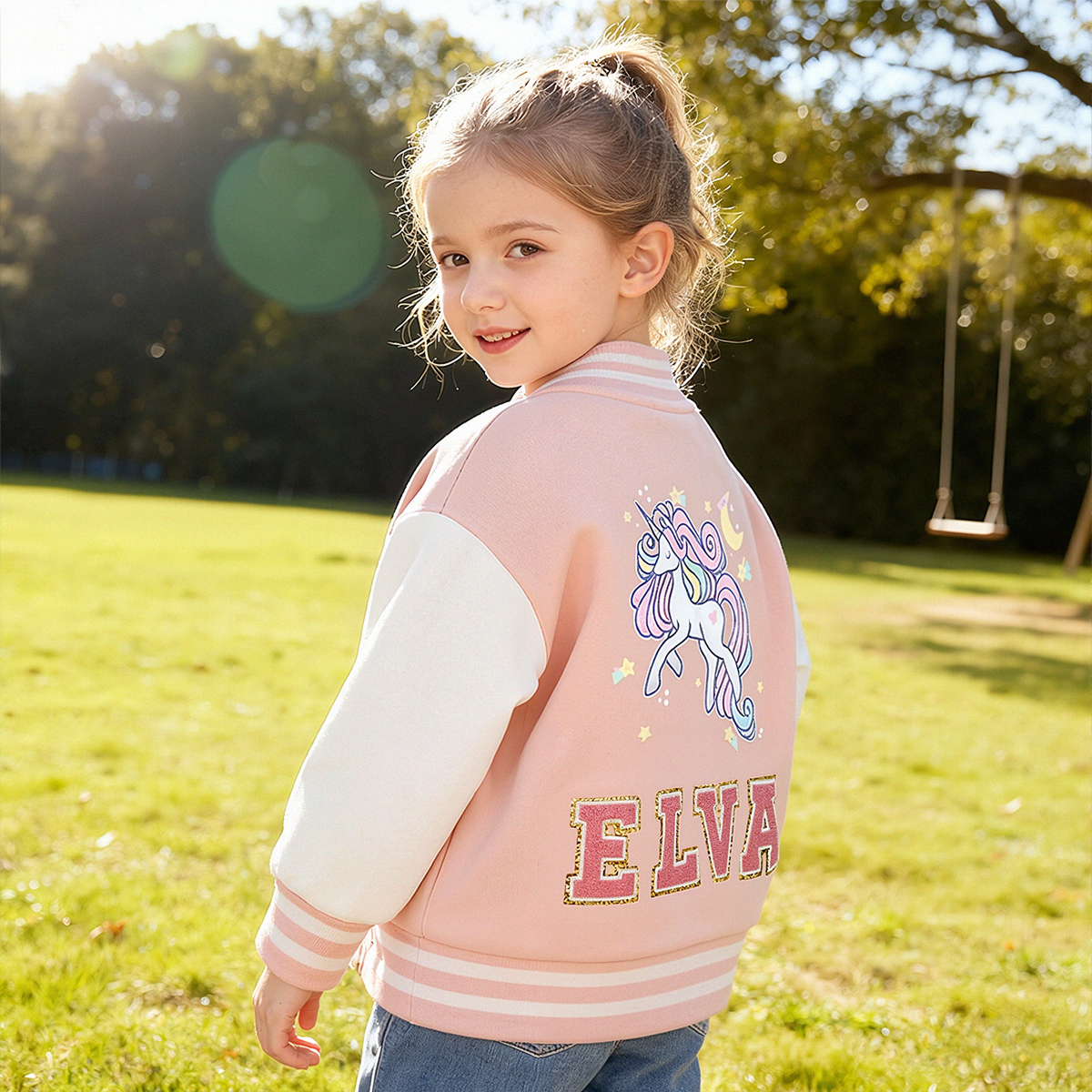 Personalized Unicorn Kids Baseball Jacket| Cloth198