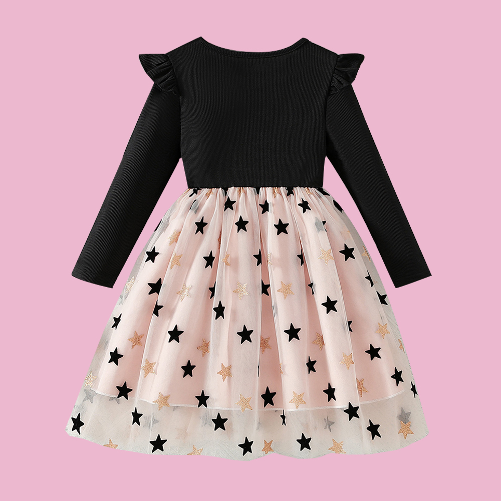 Personalized Girl Long Sleeve Cute Tulle Dress| Dress37