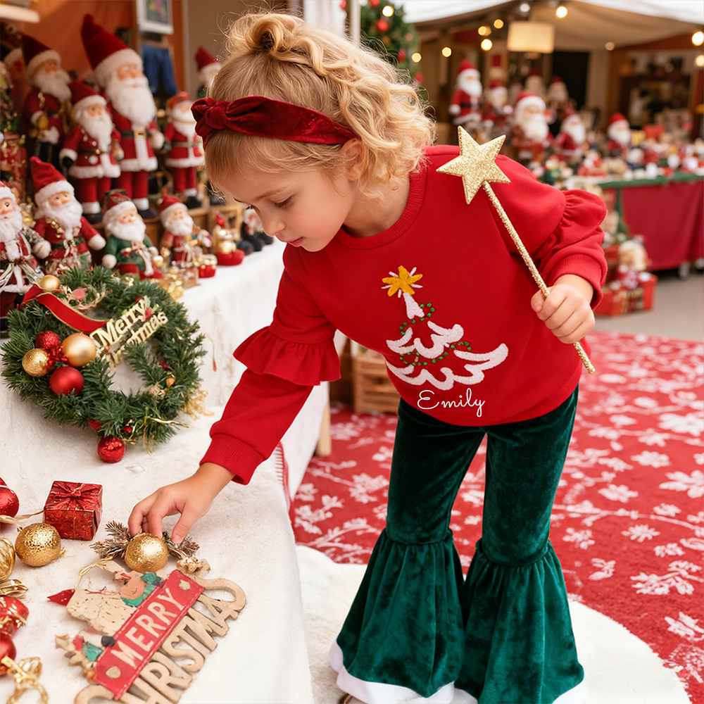 Personalized Girl Name Christmas Outfit| YESMC30