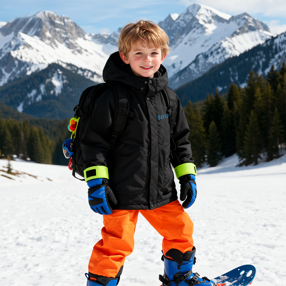 Personalized Kids Winter Warm Windproof Water-Resistant Jacket| Cloth254