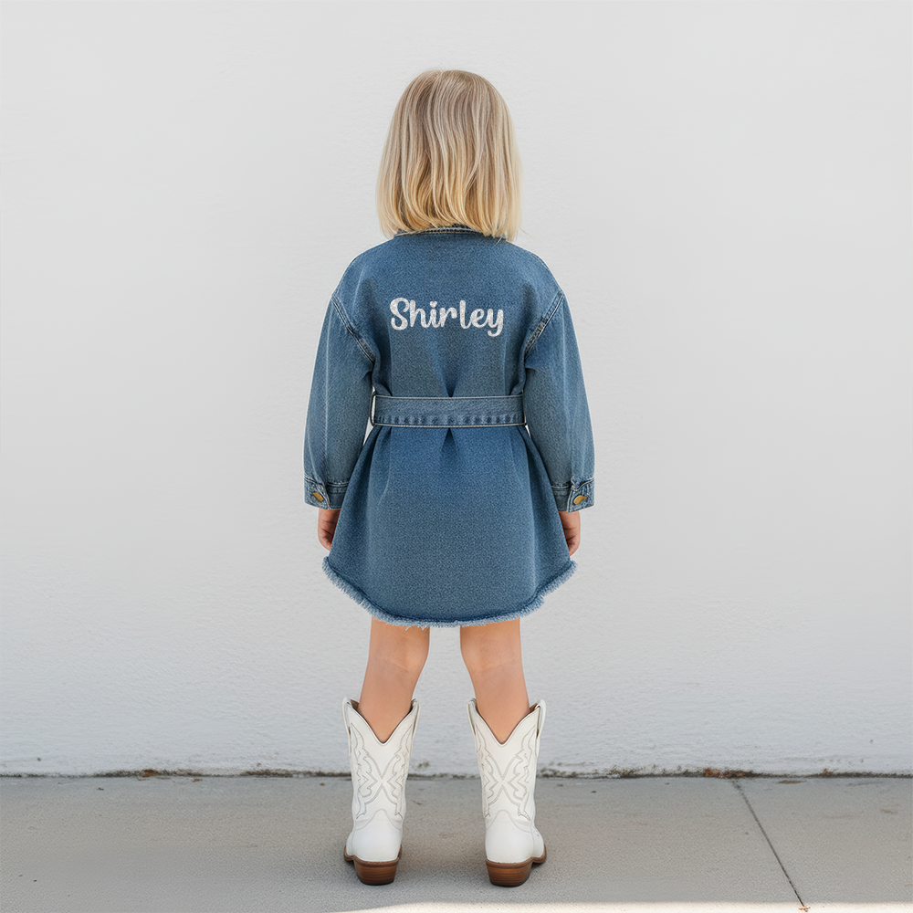 [Copy]Personalized Girl Retro Denim Dress| Cloth267