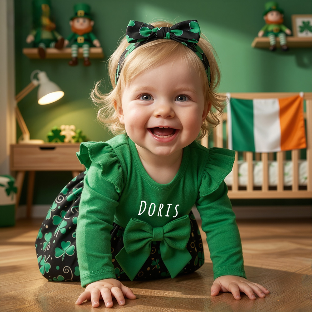 Personalized Baby Girl St. Patrick's Day Dress| Dress62