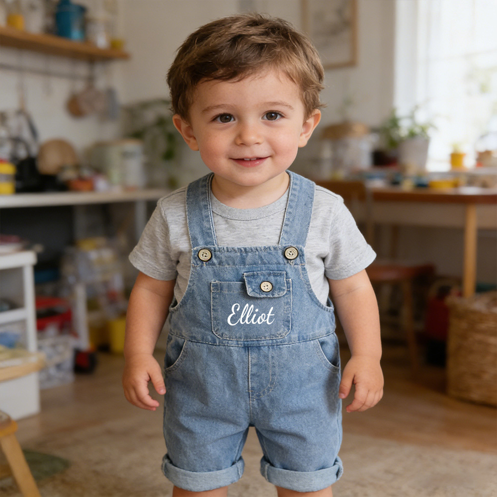Personalized Kids Denim Overalls| Pants42