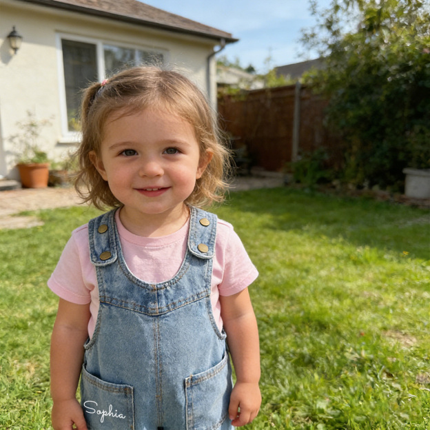 Personalized Kids Retro Denim Overalls| Pants41