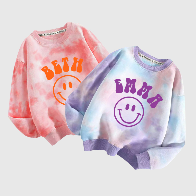 Personalized Kids Cozy Soft Happy Face Sweatshirt| Cloth96
