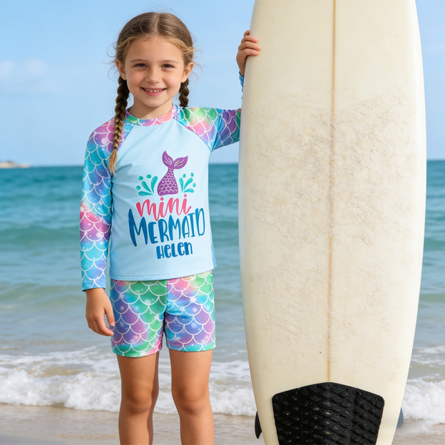 Personalized Girl Mini Mermaid Two-Piece Swimsuit| Swimsuit06