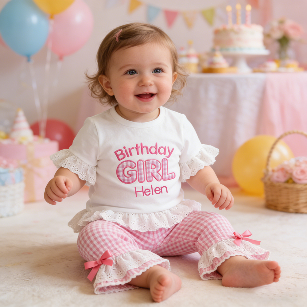 Personalized Birthday Girl Two-Piece Outfit| Cloth271