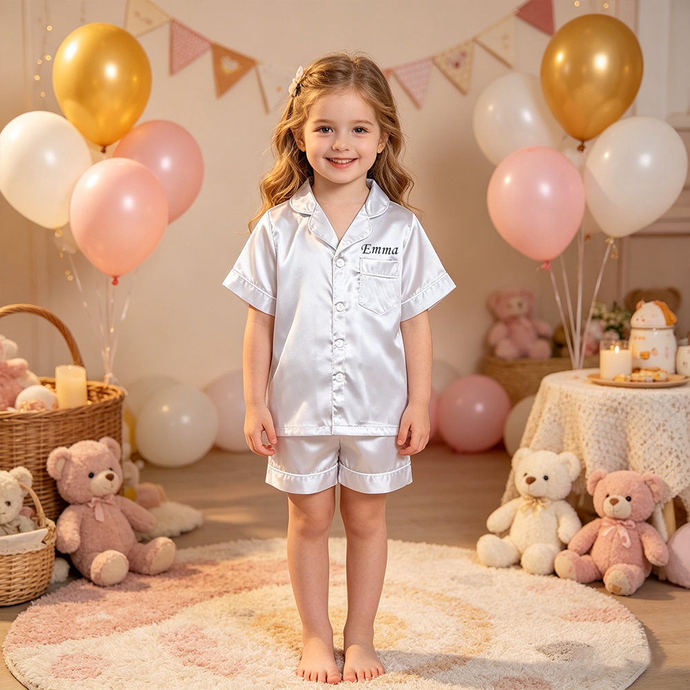 Personalized Kids Silk Pajamas| Cloth74