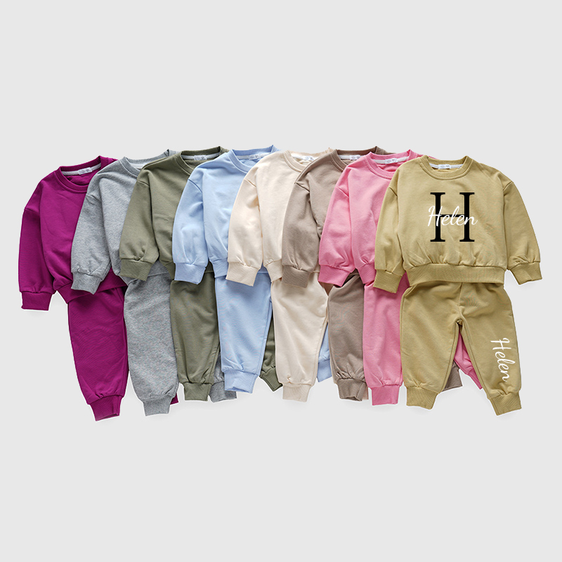 Personalized Kids Cozy Unisex Sweatshirt Set| Cloth108