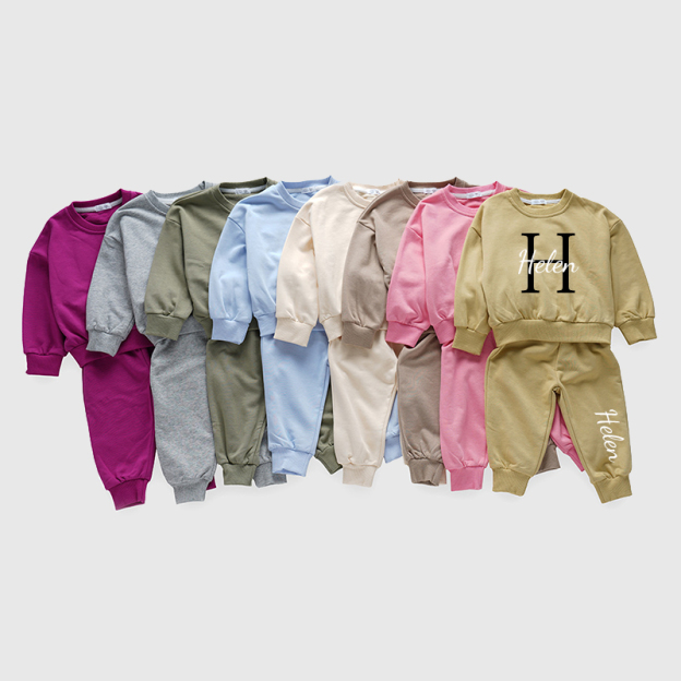 Personalized Kids Cozy Unisex Sweatshirt Set| Cloth108