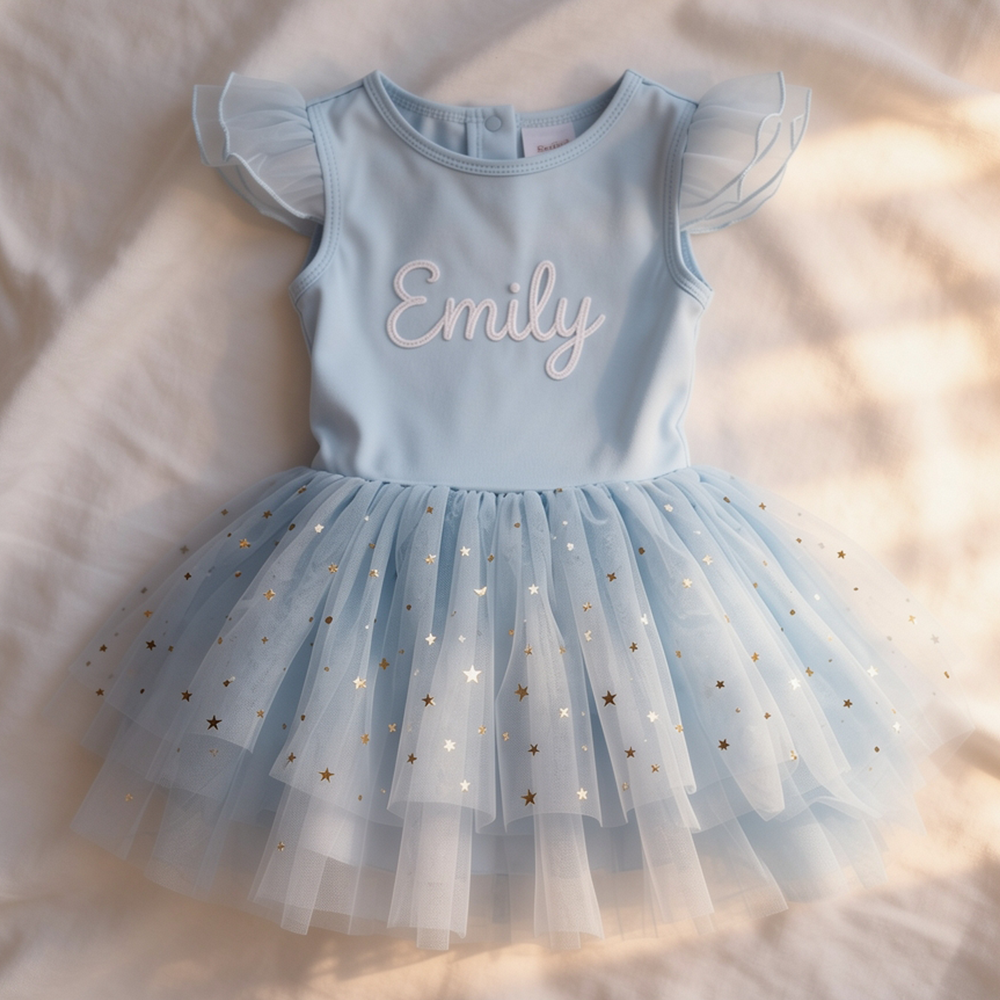 Personalized Hand Embroidered Girl Ballet Dance Tutu Dress| Dress106