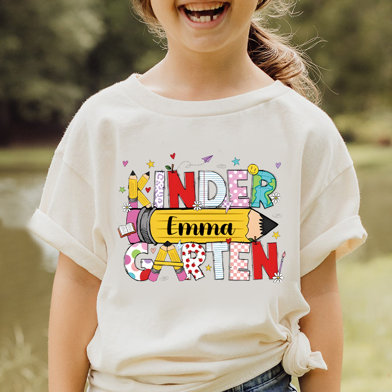 Personalized Girls Back To School Name T-Shirt| Cloth1488
