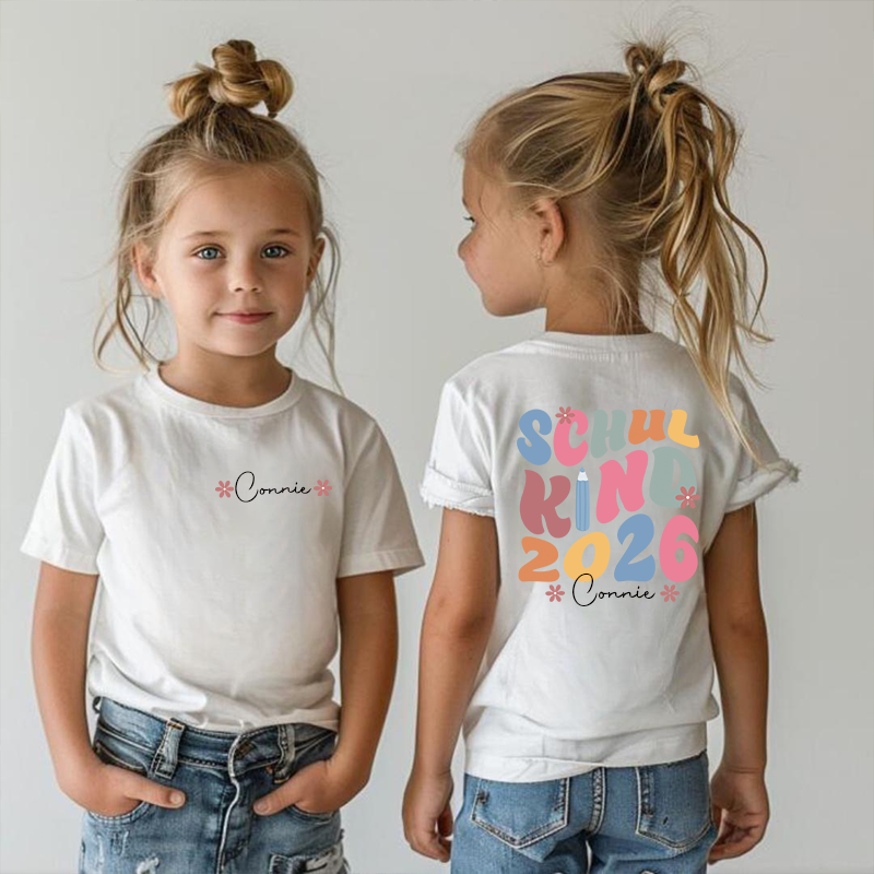 Personalized Girls Back To School T-Shirt| Cloth1490