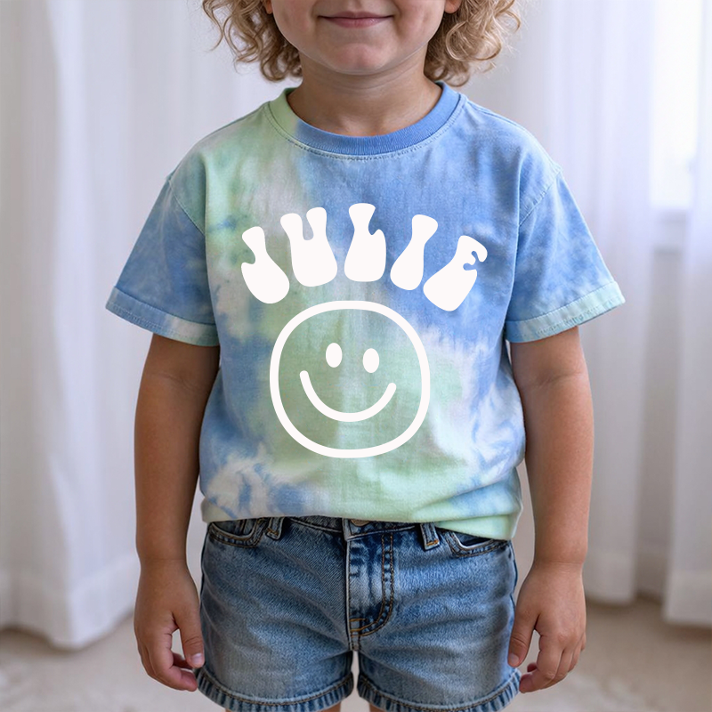 Personalized Kid Tie Dye Short Sleeve Tee| Cloth28402