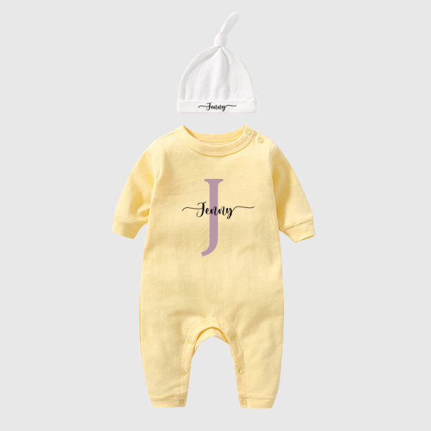 Personalized Baby Newborn Initial & Name Going Home Sets| BBCloth12