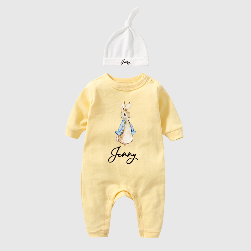 Personalized Blue & Pink Rabbit Baby Going Home Sets| BBCloth13