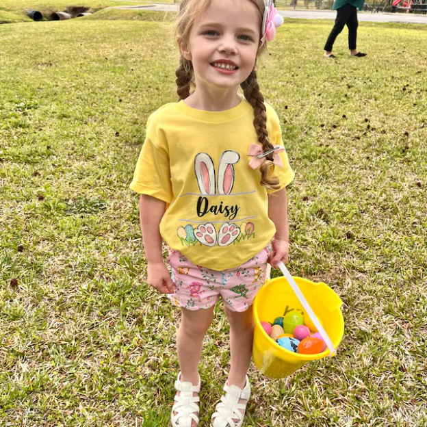 Personalized Kids Bunny Summer T-Shirt| Cloth133