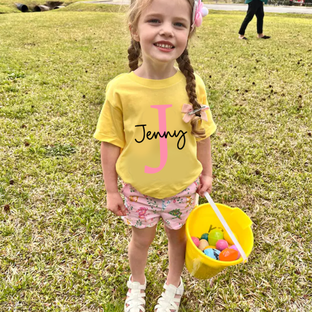 Personalized Kids Cozy Initial T-Shirt| Cloth123