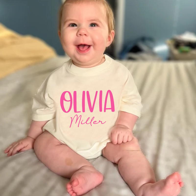 Personalized Baby Girl Bubble Romper| BBCloth39