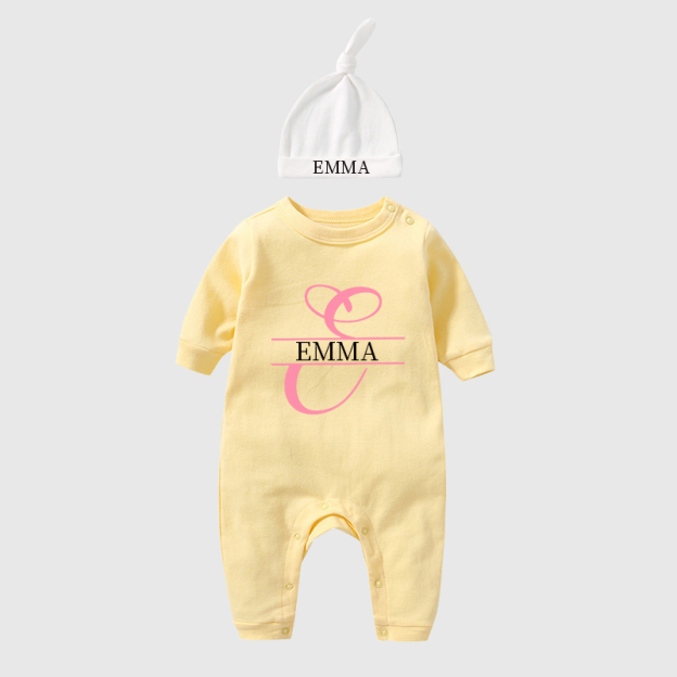 Personalized Baby Split Monogram Alphabet Going Home Sets| BBCloth52