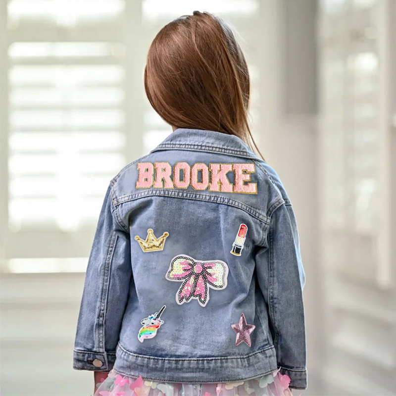 Personalized Kids Denim Patch Jacket| Cloth178