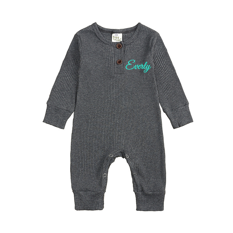 Personalized Baby Solid Color Cozy Onesie| BBcloth69
