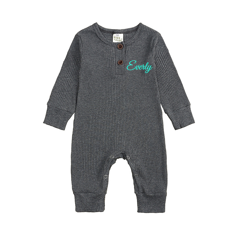 Personalized Baby Solid Color Cozy Onesie| BBcloth69