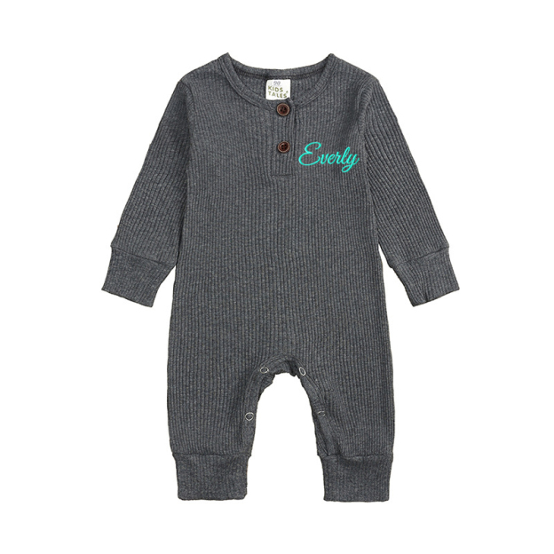 Personalized Baby Solid Color Cozy Onesie| BBcloth69
