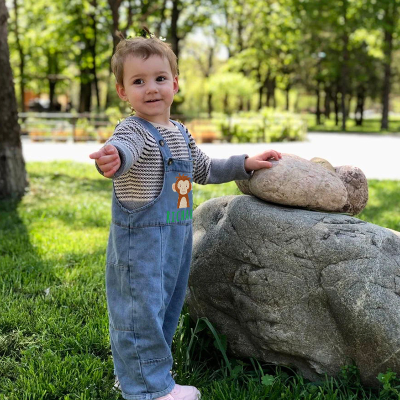 Personalized Kids Oversized Denim Loose Overalls| Pants0703