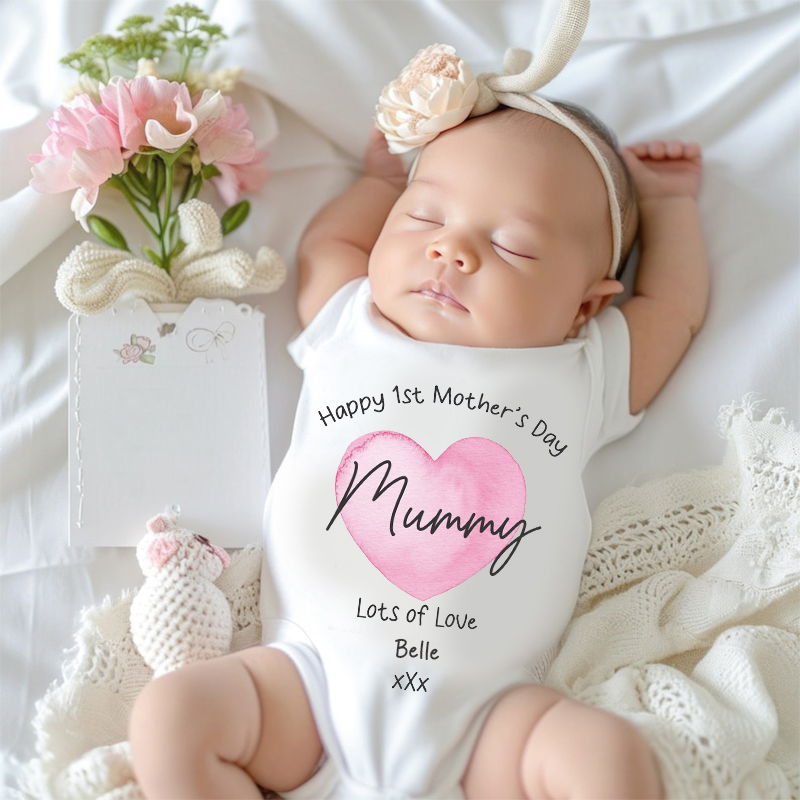 Personalized Baby First Mother's Day Cozy Onesie| BBcloth2209