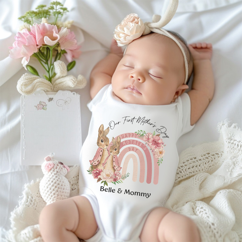 Personalized Baby First Mother's Day Cozy Onesie| BBcloth2210