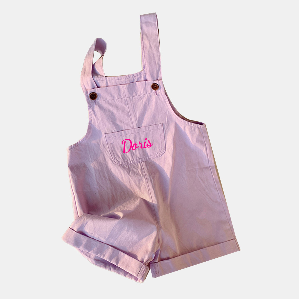 Personalized Kids Multicolor Cozy Overalls| Pants18