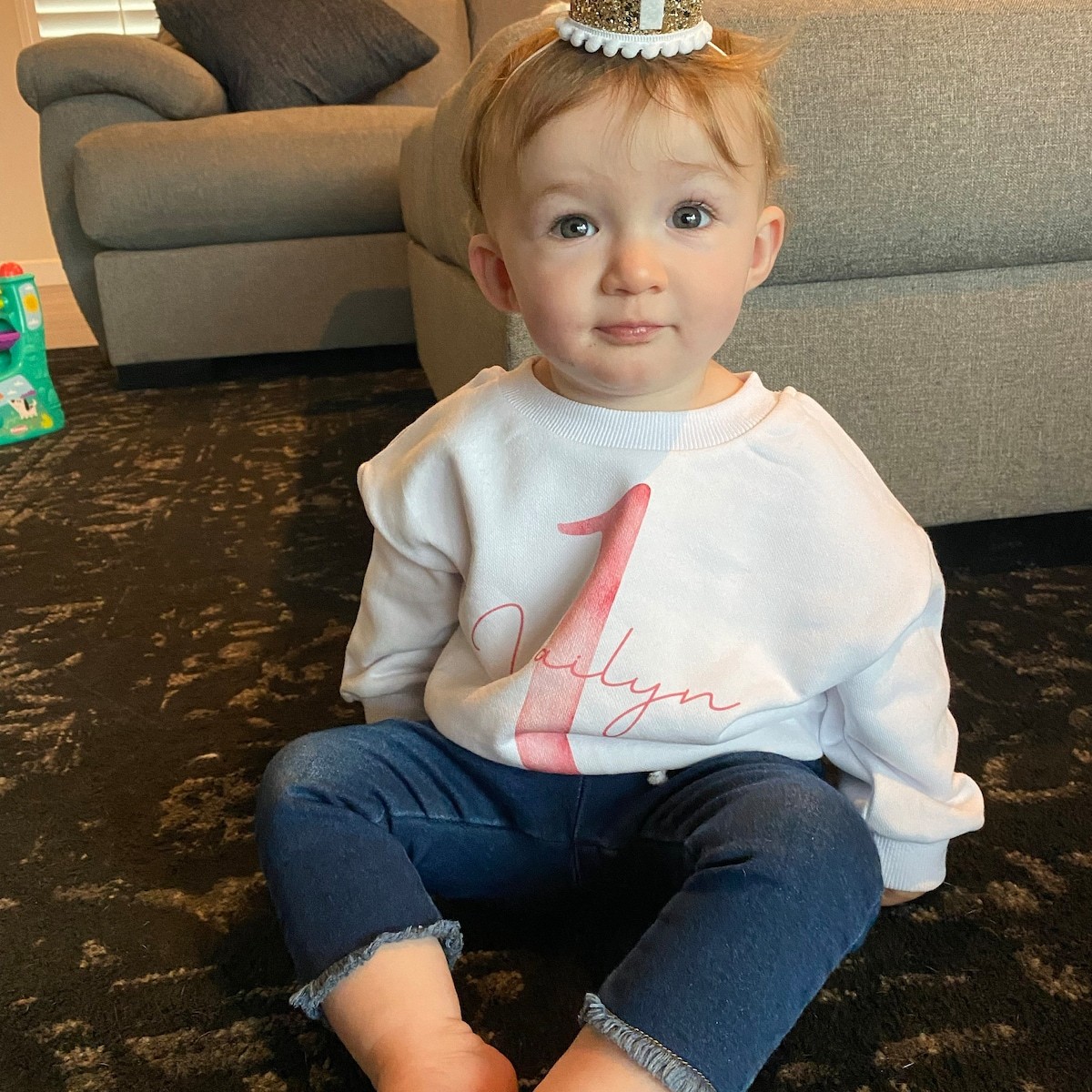 ]Personalized Baby 1st Birthday Sweatshirt Romper| BBcloth82