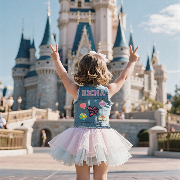 Personalized Kids Patch Denim Vest Jacket| Cloth224