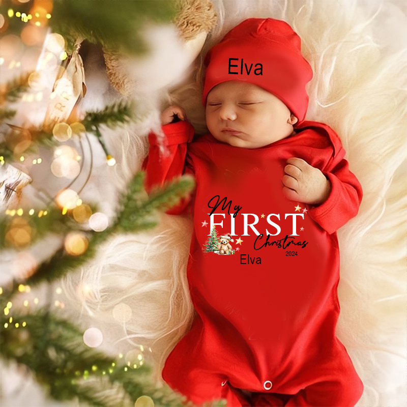 Personalized Baby My First Christmas Outfit| BBCloth1212