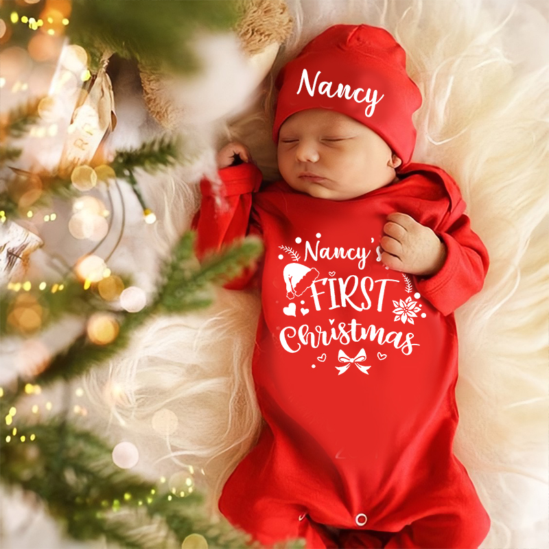 Personalized Baby My First Christmas Outfit| BBCloth1213