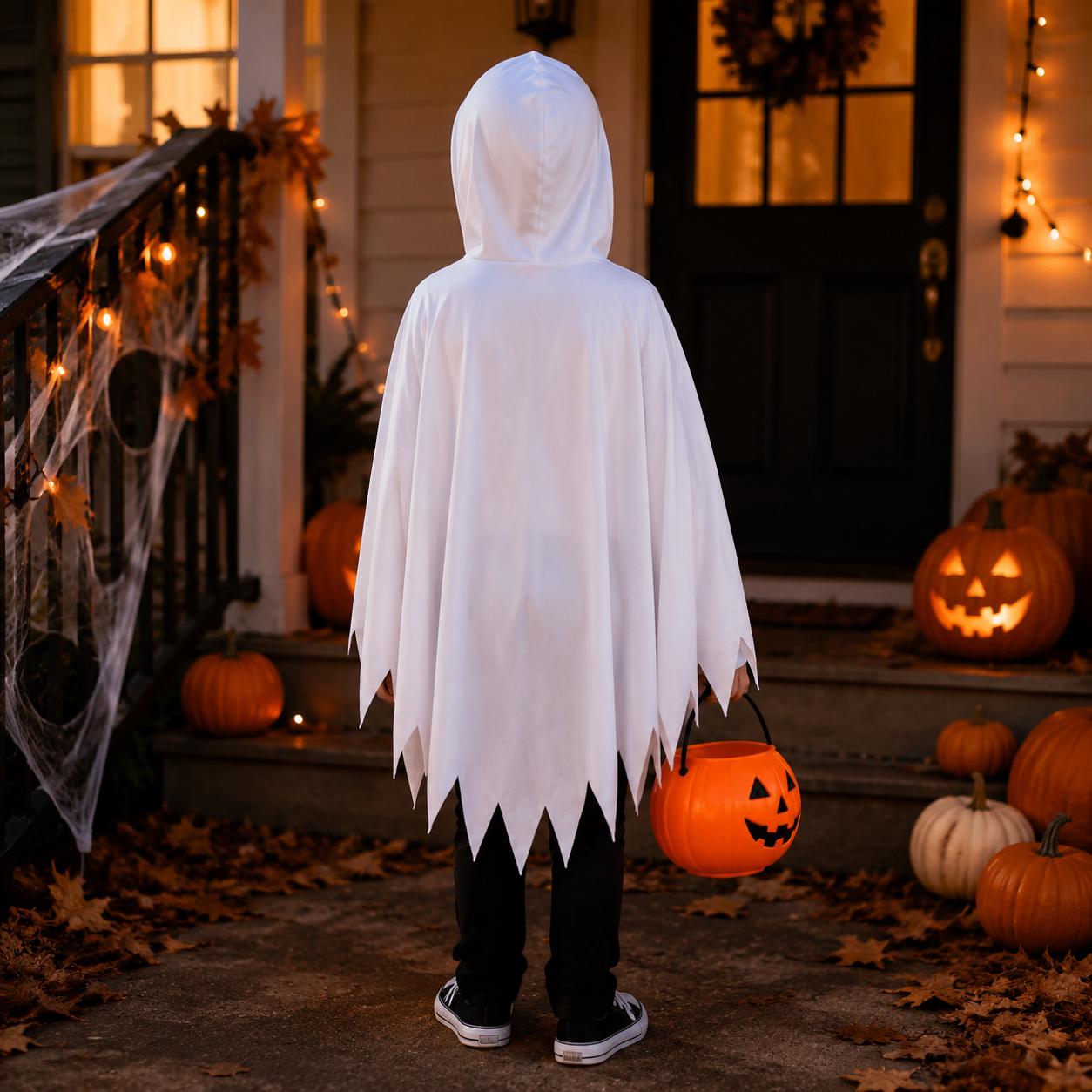 Personalized Kids Embroidered Halloween Ghost Costume Cape| YESHalloween18
