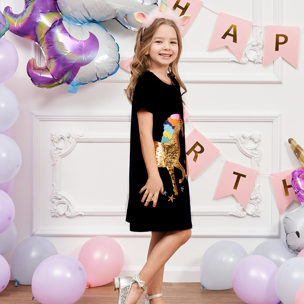 Personalized Girl Summer Unicorn Casual Dress| Dress11