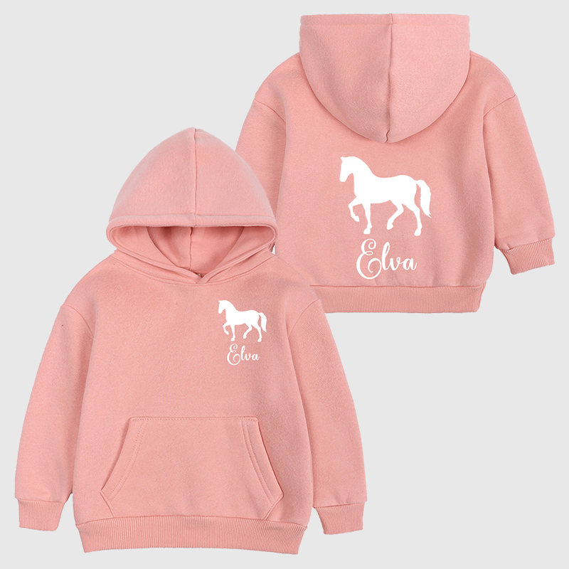 Personalized Kids Jumping Horse Hoodie| Cloth81