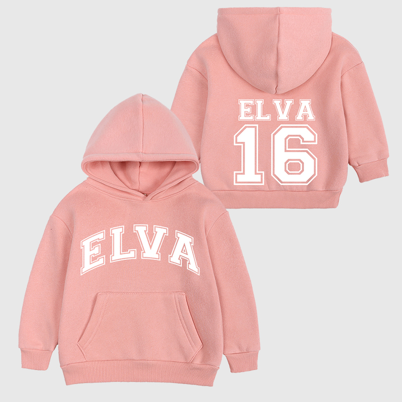 Personalized Kids Number Pocket Hoodie| Cloth83