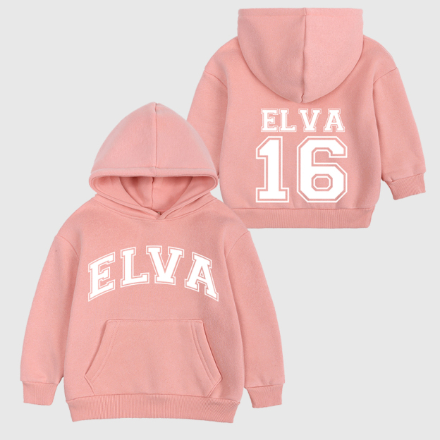 Personalized Kids Number Pocket Hoodie| Cloth83