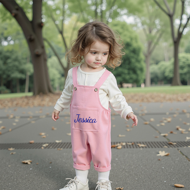 Personalized Kids Multicolor Cozy Overalls| Pants15