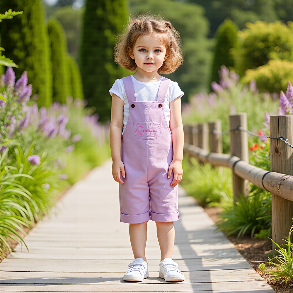 Personalized Kids Multicolor Cozy Overalls| Pants18