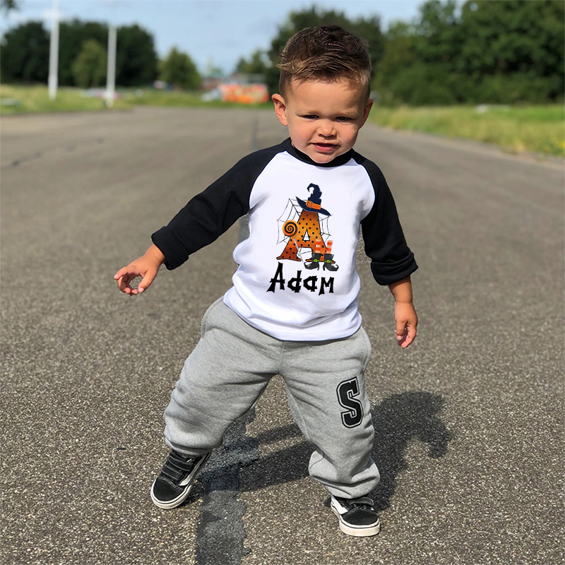 Personalized Kids Halloween Long Sleeves Shirt| Cloth12456