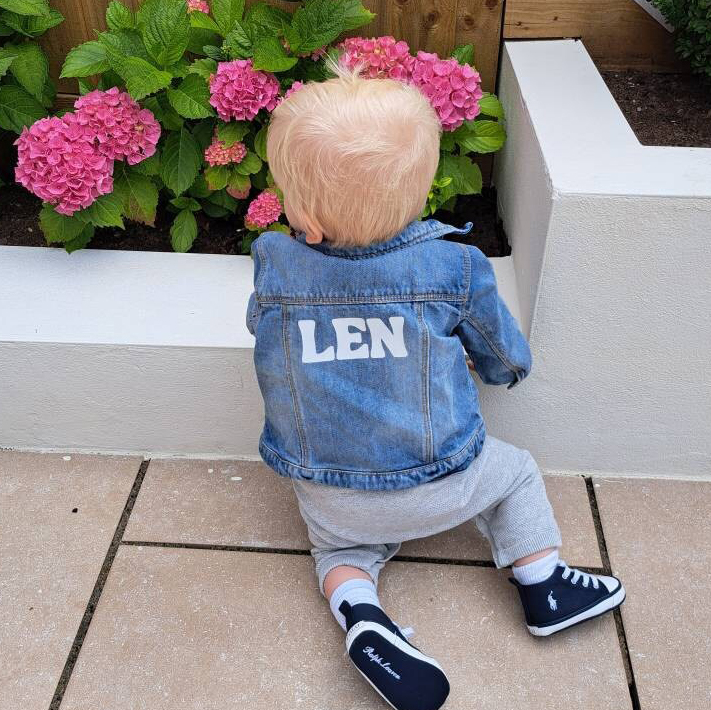 Personalized Baby Classics Vintage Denim Jacket | CWBaby348